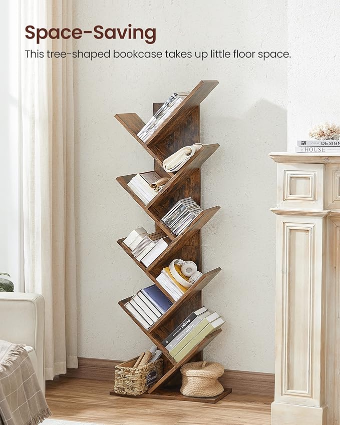 VASAGLE Bookshelf, Tree-Shaped Bookcase - Image 8