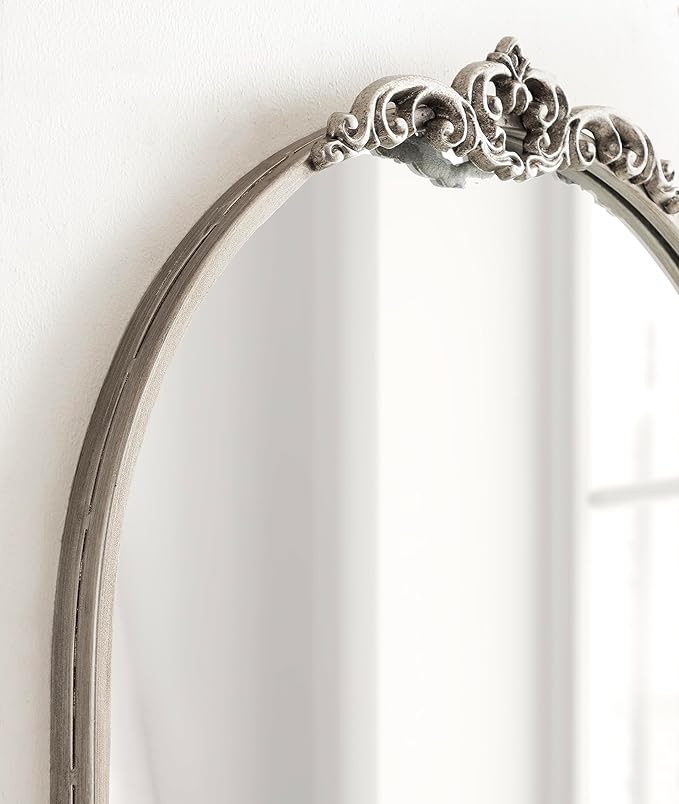 Kate and Laurel Myrcelle Traditional Arched Mirror; 21 x 26; Antique Silver; - Image 5