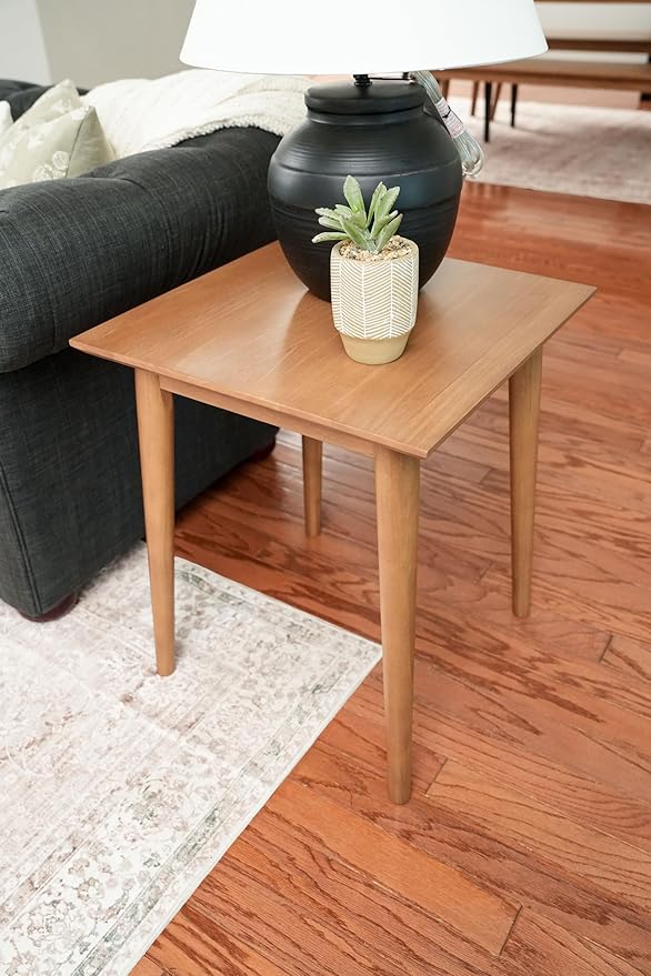 Plank+Beam Mid Century Modern Square Side Table, Couch Side Table, Small End - Image 2