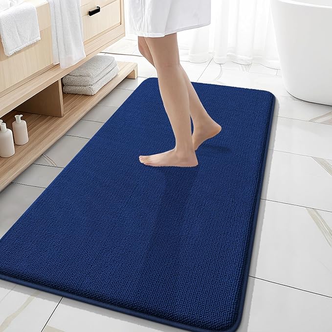 OLANLY Thick Memory Foam Bath Mat Rug 47x20, Extra Soft Absorbent Bathroom Rug by OLANLY
