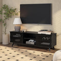 Plank+Beam Mid-Century Modern Wood TV Stand, Solid Wood Entertainment Console by PlankBeam