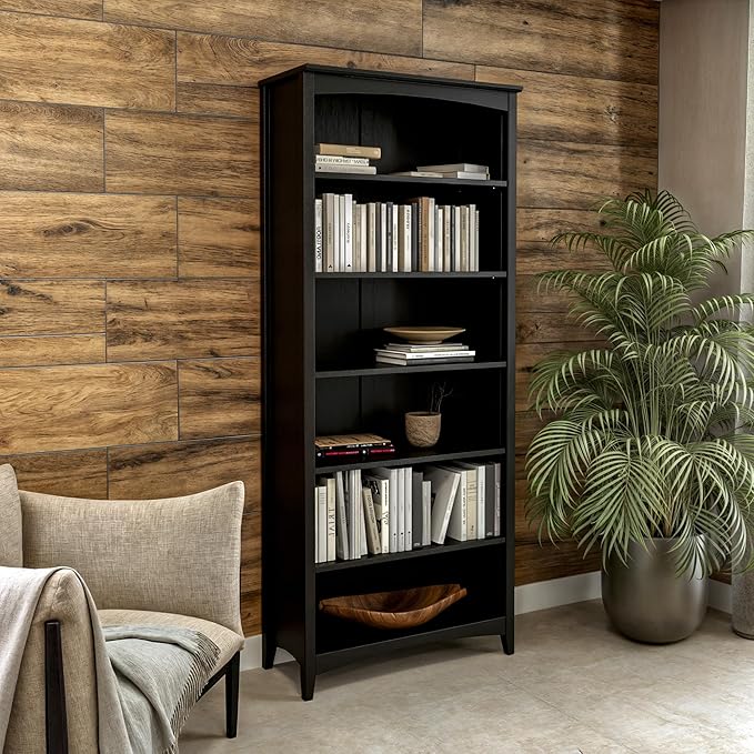 Camaflexi Shaker Style 6 Shelf Bookcase/Solid Wood / 72 inch Tall/Adjustable - Image 4