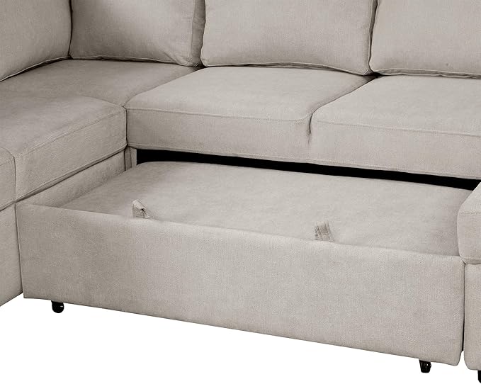 109" U-shaped Sectional Pull-out Sofa Bed - Image 19