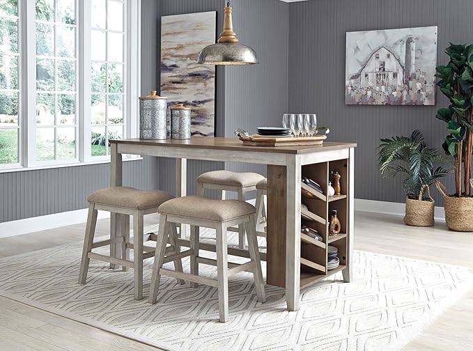 Signature Design by Ashley Skempton Modern 24" Counter Height Upholstered - Image 13