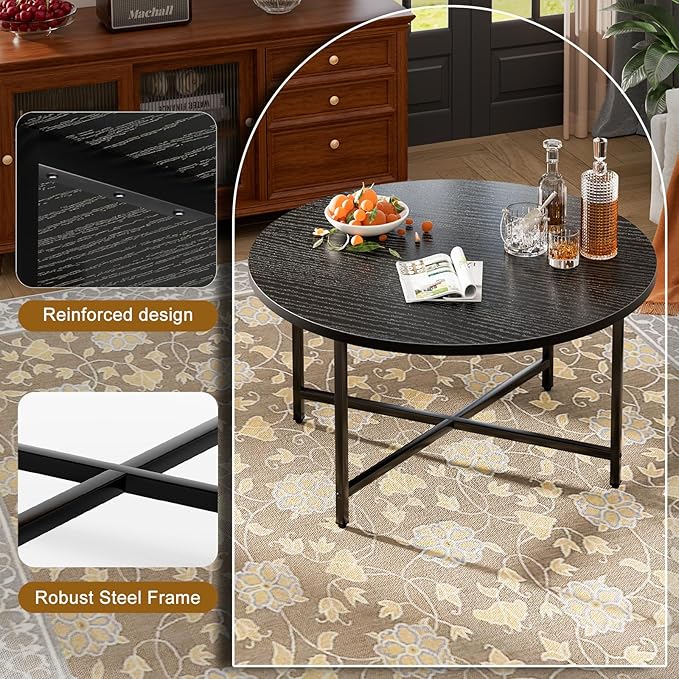 Round Coffee Table, Modern Design Living Room Tables - Image 3