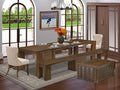 X02SI-2C8-04 - 6 pc Modern Dining Set contains an Extendable Rectangle Kitchen by LuxebyEastWestFurniture