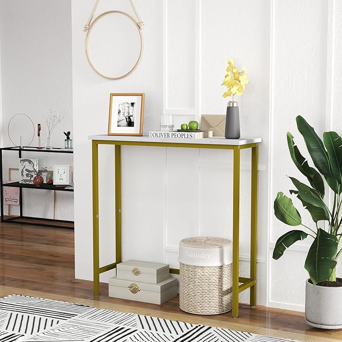 HollyHOME Narrow Console Table, 29.5" Slim Entryway Table, Sofa Stand, Hallway - Image 2