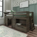 Max & Lily Loft Bed Twin Size, Solid Wood Low Loft Bed by MaxLily