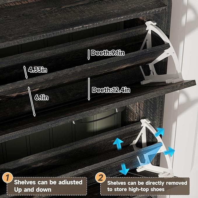 Maupvit Large Shoe Storage Cabinet - Image 6