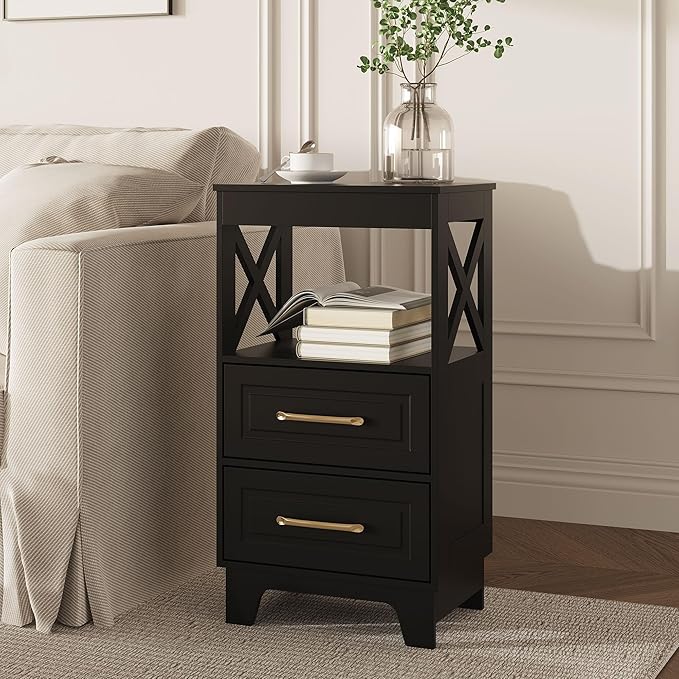 Tall Nightstand Set of 2 Side Table - Image 5