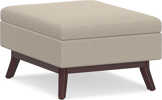 SIMPLIHOME Owen 34 inch Wide Mid Century Modern Rectangle Coffee Table Storage by SimpliHome