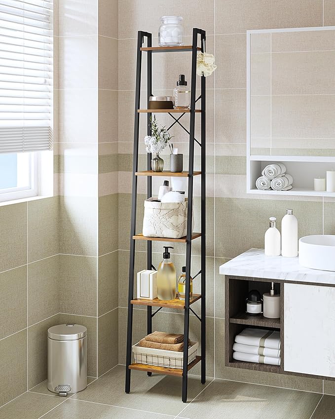 Ladder Shelf, Bookshelf Bookcase, Freestanding Corner Storage Shelve - Image 3