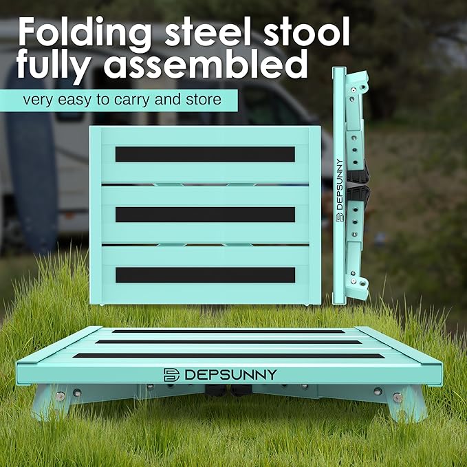 Adjustable Height Aluminum RV Step, Stable Foldable Platform Step Stool - Image 4