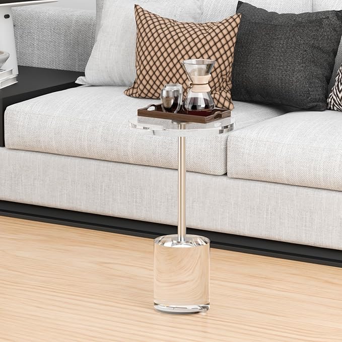 Acrylic End Table, Modern Minimalist Acrylic Side Tables, Drink Table - Image 6