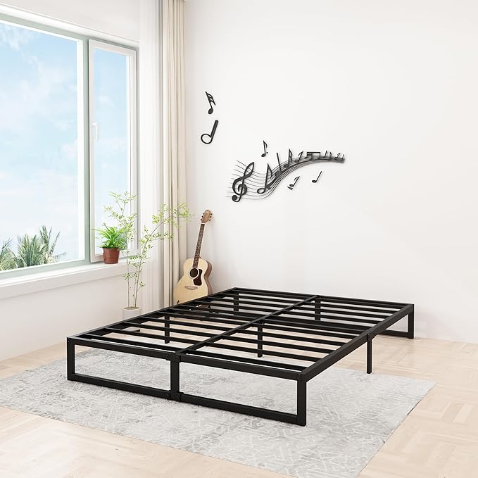 12 Inch Full Size Bed Frame No Box Spring Needed, Heavy Duty Metal Platform Beds - Image 6