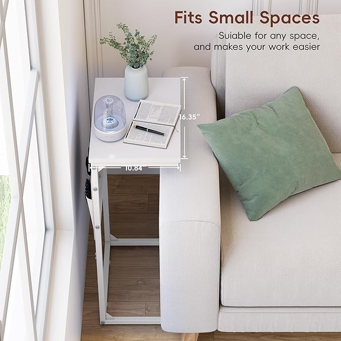 Vagusicc C Shaped End Table, Small Side Table - Image 4