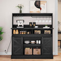 YITAHOME Buffet Cabinets with Upper Rack, Farmhouse Coffee Bar Cabinet with by YITAHOME