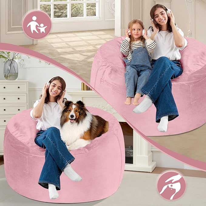 Homguava 3FT Bean Bag Chair: 3' Bean Bags - Image 3