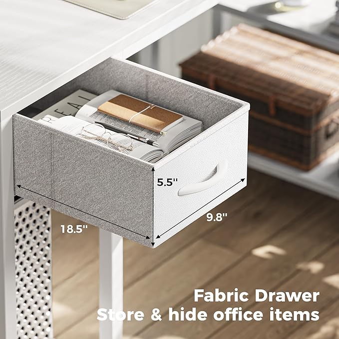 SUPERJARE 53 inch Reversible L Shaped Desk - Image 6