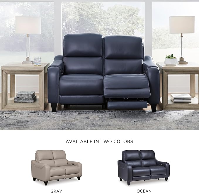 Signature Design by Ashley Mercomatic Contemporary Leather Match Wall Hugger - Image 7