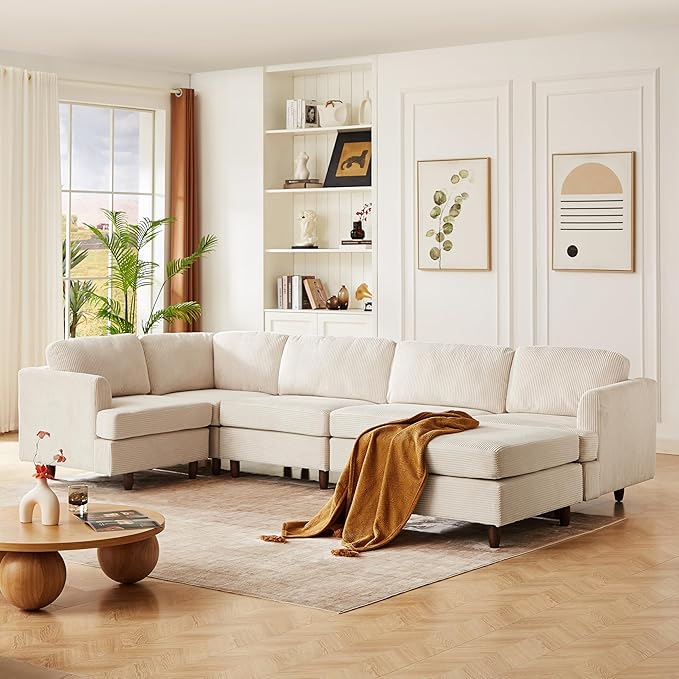 127.5" L/U-Shaped Sectional Couch by FAVSH
