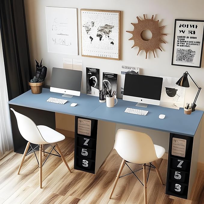 Kaboon 45.67"x23.62" Table Top, Solid One-Piece Desktop, Reversible Melamine - Image 7