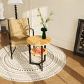 LEEMTORIG Round Side Table, High End Table Nightstand by LEEMTORIG