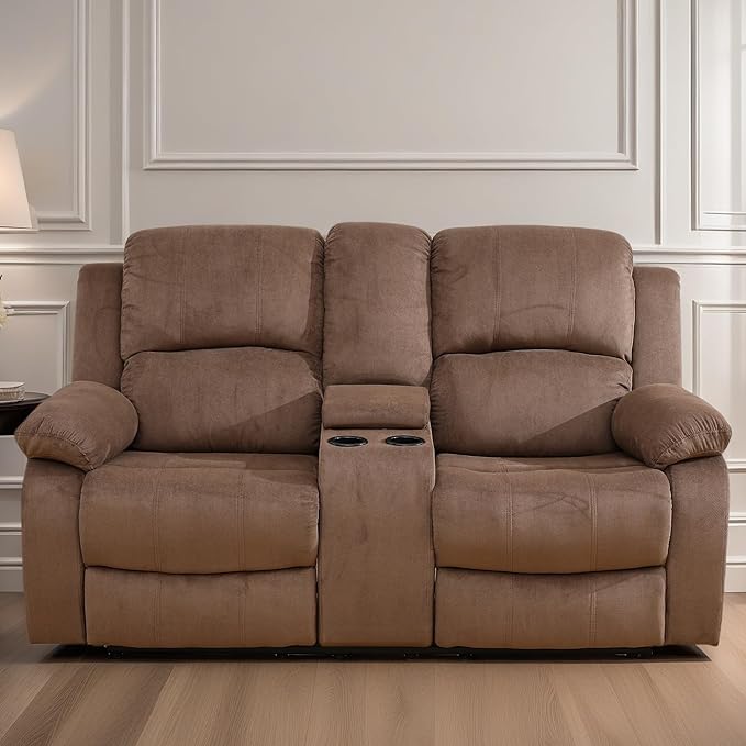Loveseat Recliner Sofa, Reclining Loveseat Couch - Image 2