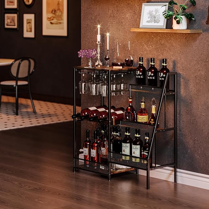 Versatile Liquor Stand for Home Bar, Wine Rack Freestanding Floor, Mini Bar - Image 5