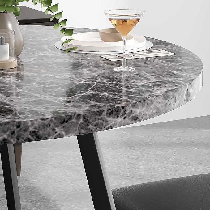 VECELO Small Round Dining Table Set - Image 8