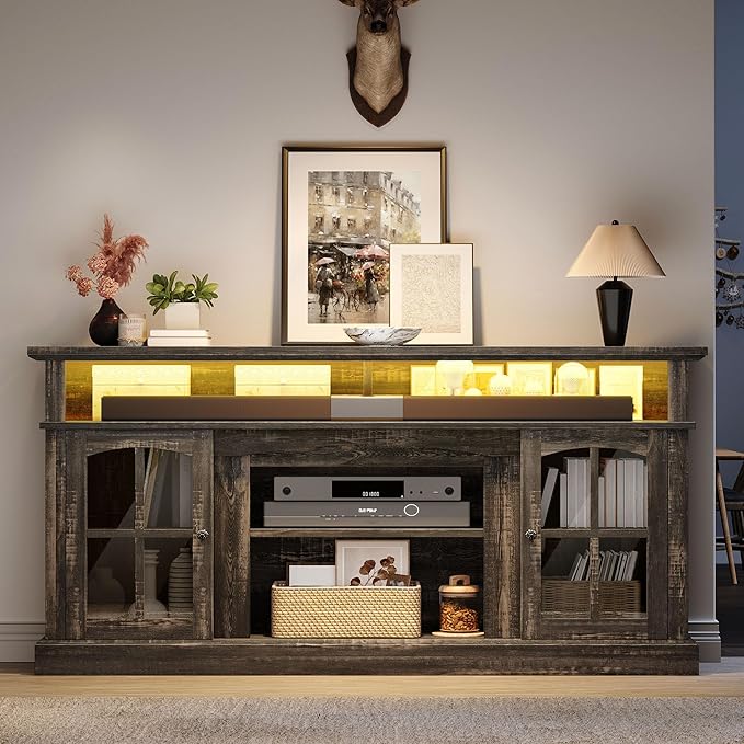 YITAHOME LED Farmhouse TV Stand - Image 6