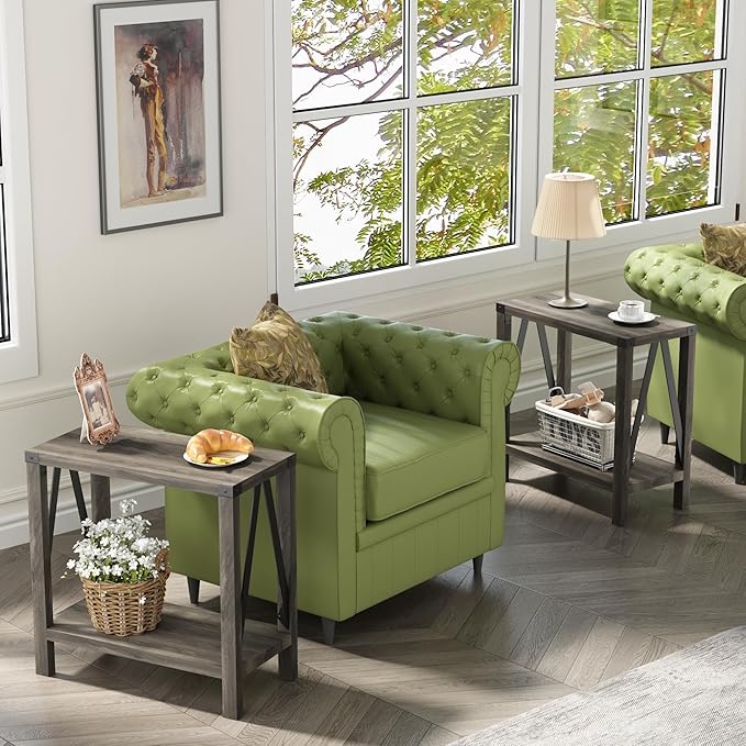 ChooChoo Farmhouse End Table for Small Spaces, Narrow Side End Table - Image 2