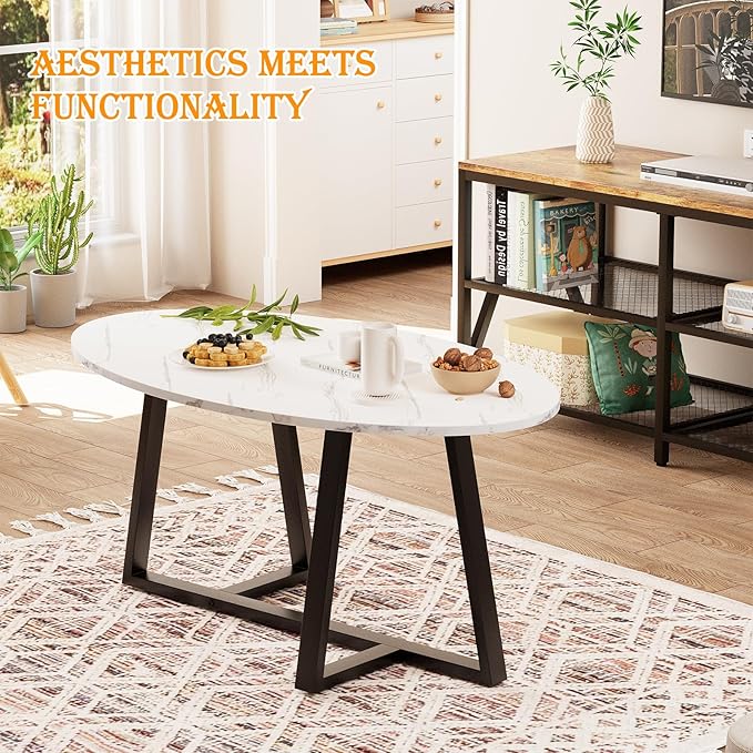 Coffee Table Small Oval Table, Modern Center Tea Tables - Image 8