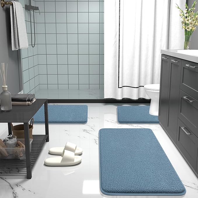 OLANLY Thick Memory Foam Bath Mat Rug 24x16, Extra Soft Absorbent Bathroom Rug - Image 7
