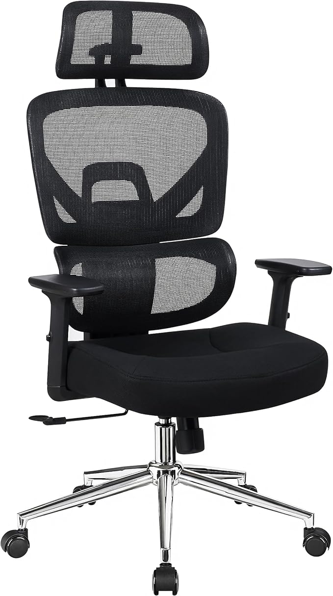 VECELO High Back Ergonomic Office Chair, Big and Tall Mesh Desk Chair by VECELO