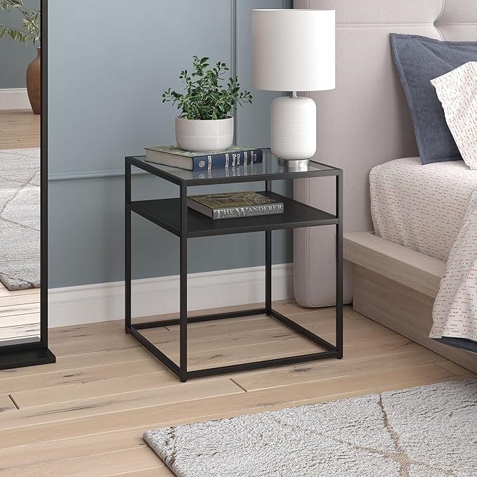 Ada 20'' Wide Square Side Table in Blackened Bronze - Image 7