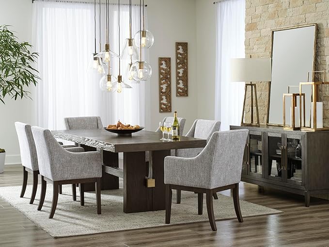 Signature Design by Ashley Burkhaus Traditional Dining Upholstered Arm Chair - Image 13