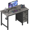 Lufeiya Small Gaming Desk with 4 Fabric Drawers, 40 Inch Kids Girls Teen Cute by LUFEIYA