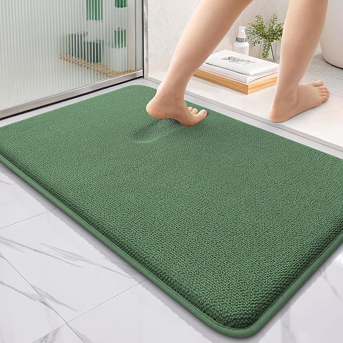 OLANLY Thick Memory Foam Bath Mat Rug 36x24, Extra Soft Absorbent Bathroom Rug by OLANLY