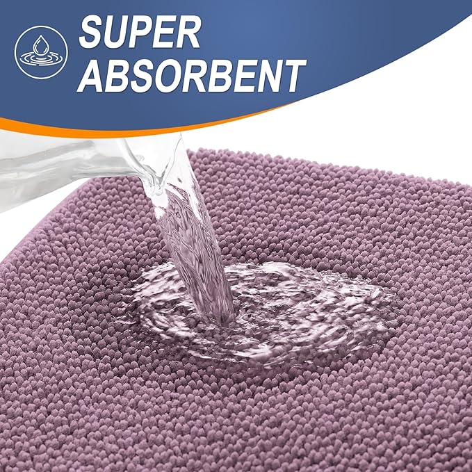 OLANLY Thick Memory Foam Bath Mat Rug 24x16, Extra Soft Absorbent Bathroom Rug - Image 3