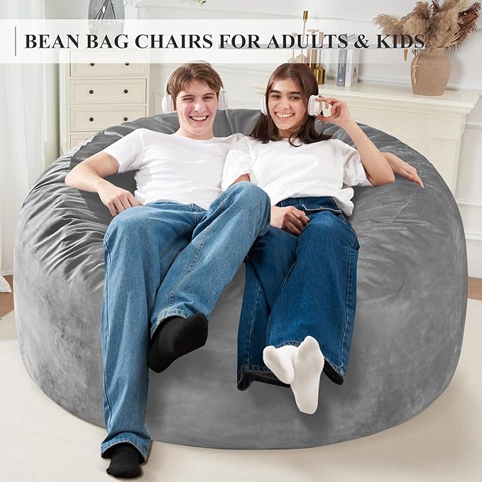 Homguava 5 FT Bean Bag Chair: 5' Bean Bags - Image 3