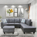 Convertible Leather Sectional Couch, Modern L Shaped Couch by ChicFurnit