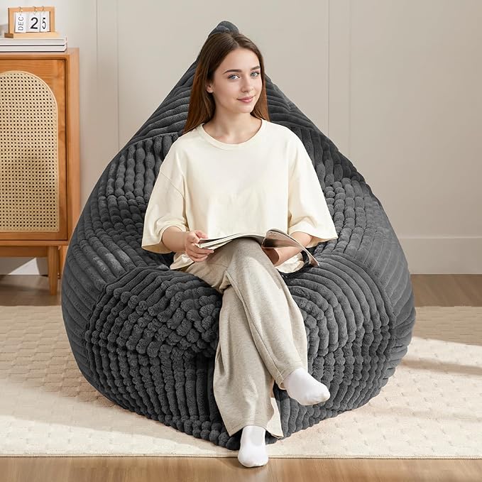 3-in-1 Giant Bean Bag Chair for Adults & Kid, Convertible Floor Sofa to Mattress - Image 7