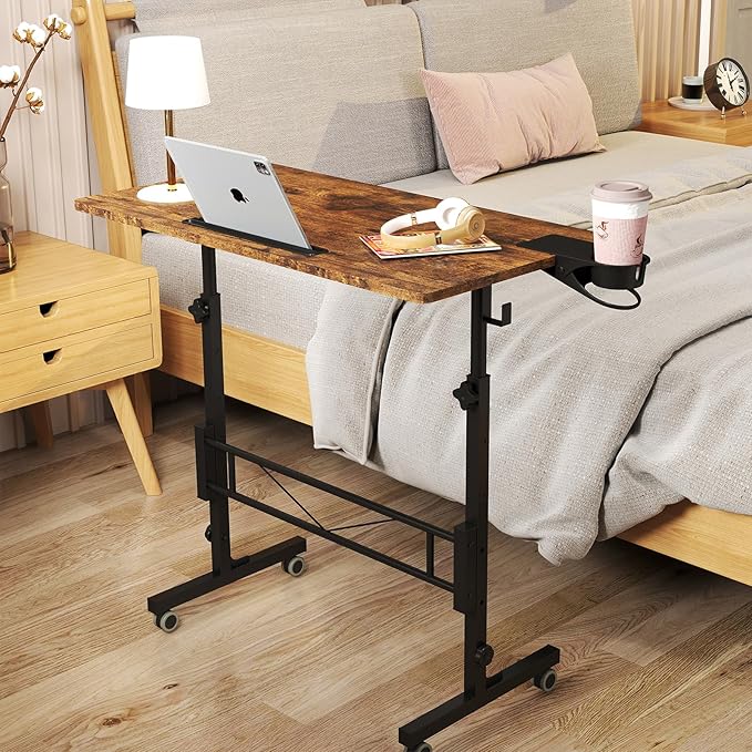 Hadulcet Small Standing Desk Adjustable Height, Rolling Desk - Image 2