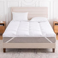 3 Inch White Goose Feather Mattress Topper, California King Size Feather Bed by LeWinBedding
