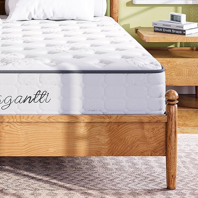 Vesgantti Twin Mattress, 10 Inch Innerspring Hybrid Single Bed Mattress in a Box by Vesgantti