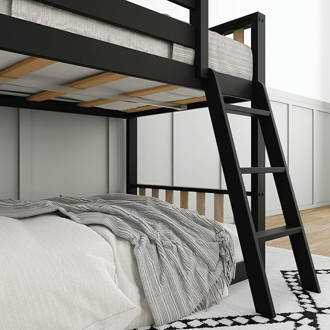 Max & Lily Low Bunk Bed, Scandinavian Modern Bunk Bed, Solid Wood - Image 5
