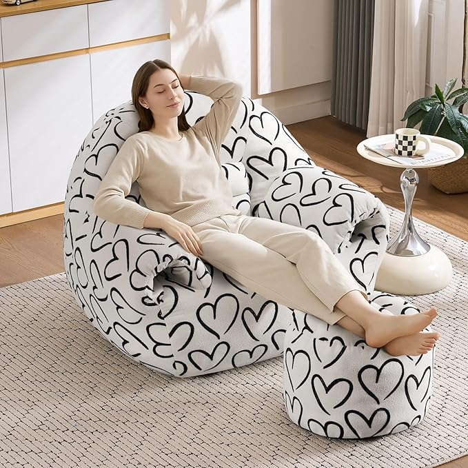 DAICO Bean Bag Chairs for Adults Comfy Accent Chair by DAICO