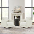 Modern Swivel Accent Chair, 360° Rotating Round Barrel Armchair by Kislot