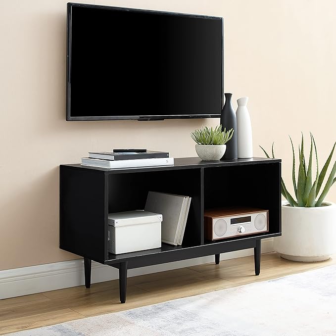 Crosley Furniture Liam Medium Vinyl Record Storage TV Stand and Entertainment - Image 9